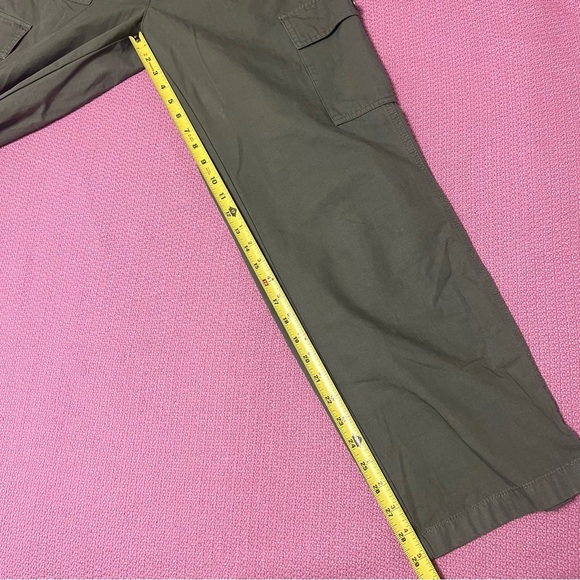 J.CREW Relaxed Fit Tapered Green Cargo Pant Size 27 100% cotton - Picture 9 of 10
